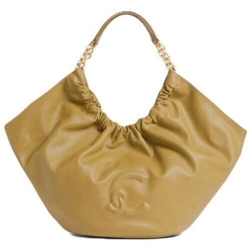 COCCINELLE Leren handtas schoudertas Smash Handbag Smooth Leather Seagrass kaki