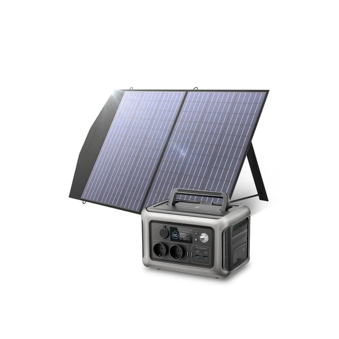 ALLPOWERS Solar Generator Kit 600W (R600 + SP027 100W Solar Panel) - R600-Black+SP027 100W Solar Panel