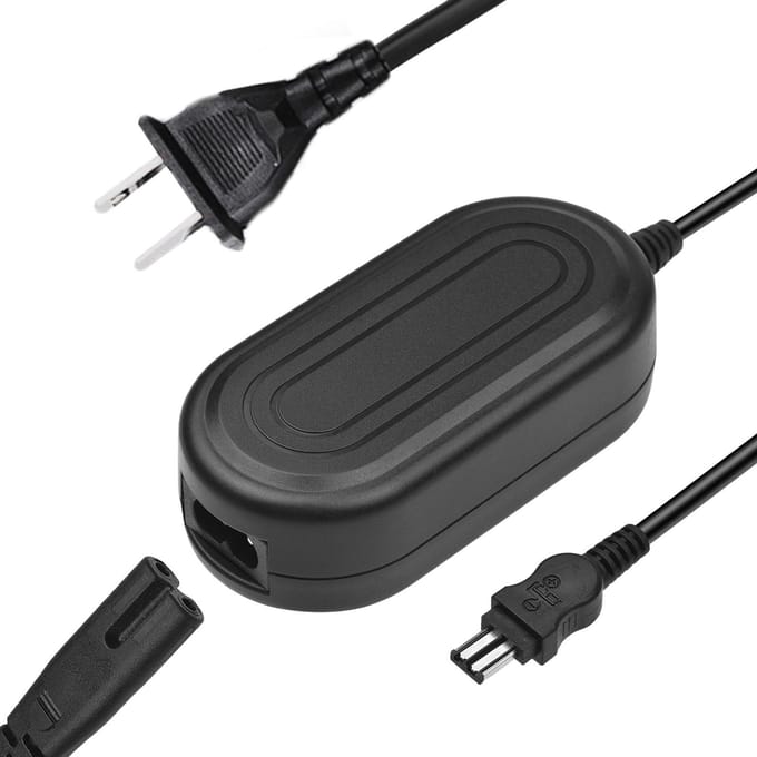 Andoer AC-L100 AC-voedingsadapter Camcorder-opladeradapter Vervanging voor Sony AC-L10/ US Plug black