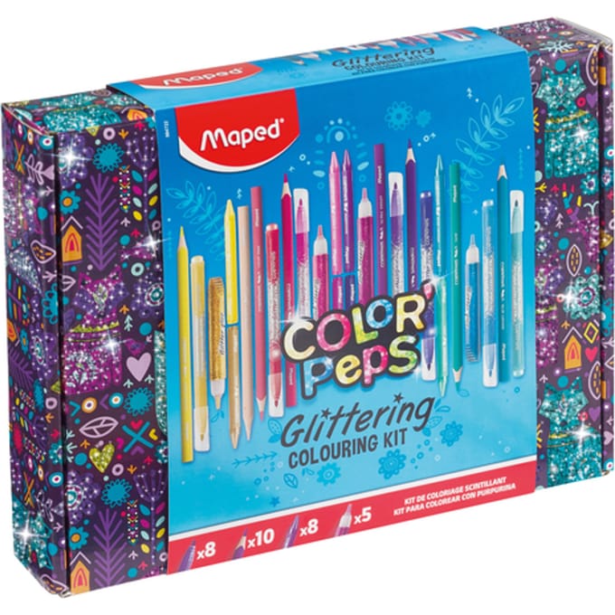 Tekenset Maped Color'Peps glitter 31-delig assorti
