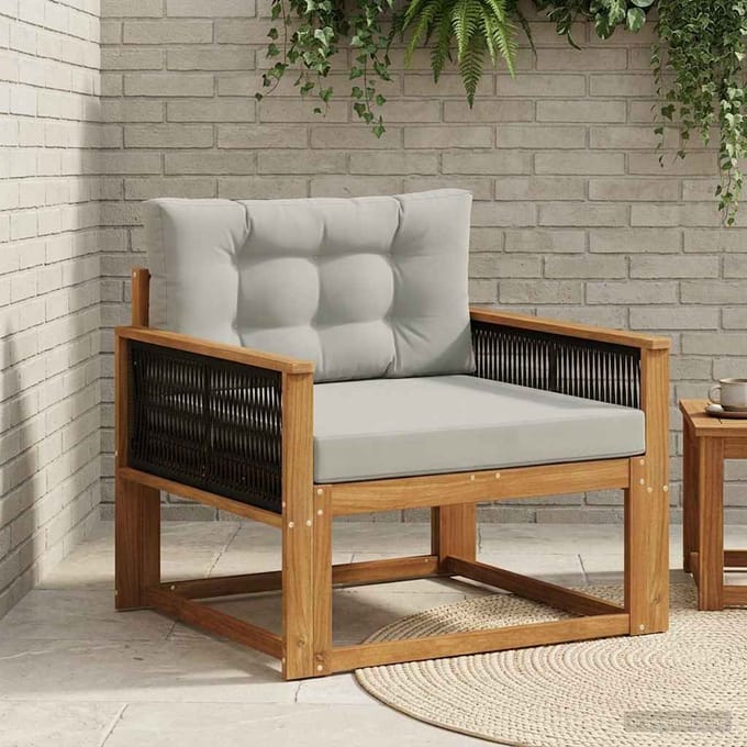 vidaXL - Buiten - Midden - Sofa - Naturel