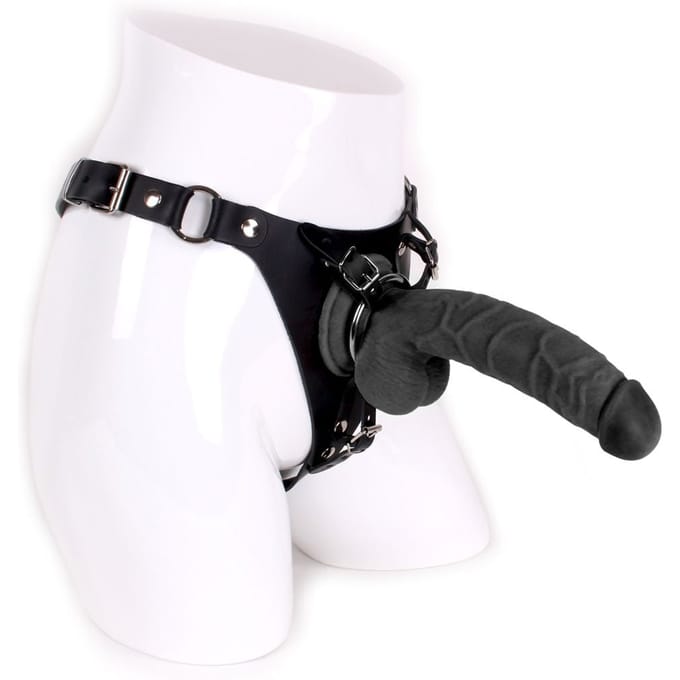 Kiotos Cox - Strap-On Harnas Met Dildo 22 x 4 cm - Zwart