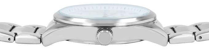 JUST WATCH herenhorloge roestvrij staal zilver, datumweergave