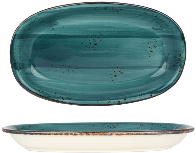 By Bone Serveerschaal - Harmony Tropical - Porselein - 24x14.5 cm - set van 2