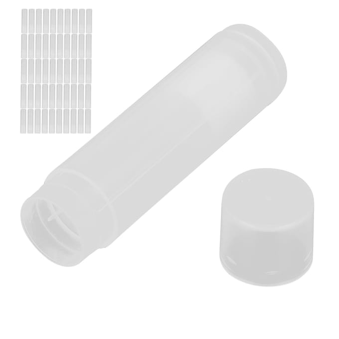 50 stuks Lippenbalsem Tube Kit Lege Lippenstift Container Translucent DIY Make-up Tools 5ml white
