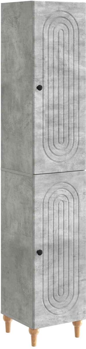 vidaXL - Kast - Set - 2 - st - Betongrijs - Bewerkt - hout