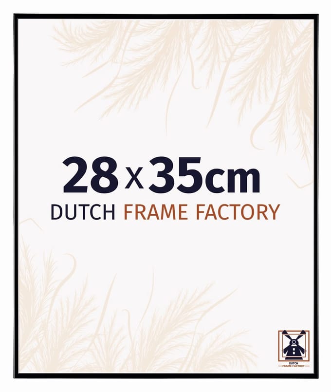 Fotolijst 28x35 cm - Kunststof - Zwart Hoogglans - Easy