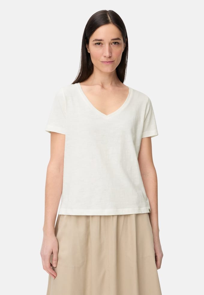 camel active T-shirt van 100% katoen - Maat - Melkwitwomenswear-S