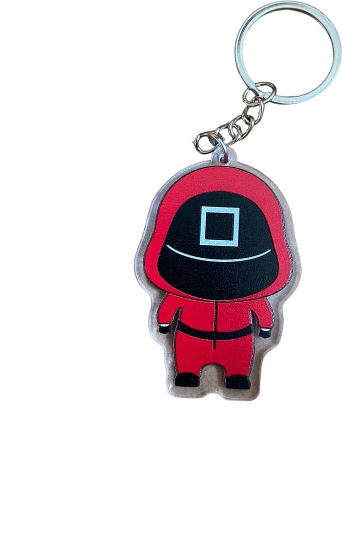 Squid Game Sleutelhanger / Tas Hanger | Keychain - Soldaat Vierkant - AWR
