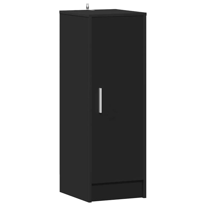 vidaXL - Schoenenkast - 32x35x92 - cm - bewerkt - hout - zwart