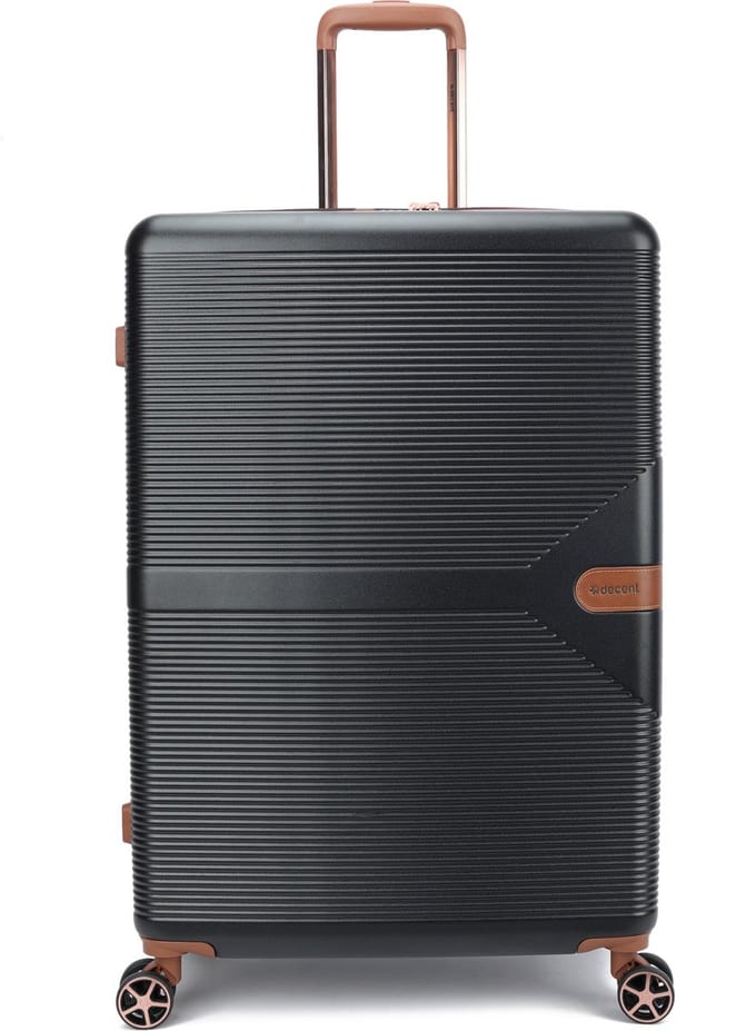 Decent Stella Grote Koffer - 77 cm -108 Liter - TSA Slot - Zwart