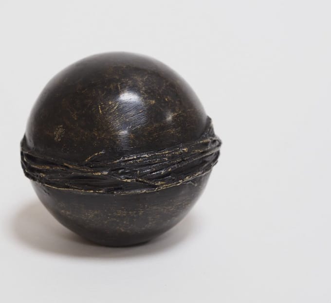 bronze mini urn / grafdecoratie / mini urn / rond / brons / asurn