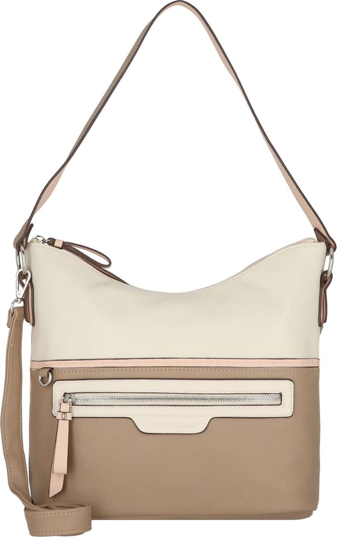 TOM TAILOR Schoudertas Jule Hobo Bag Mixed Rose Bruine Beige