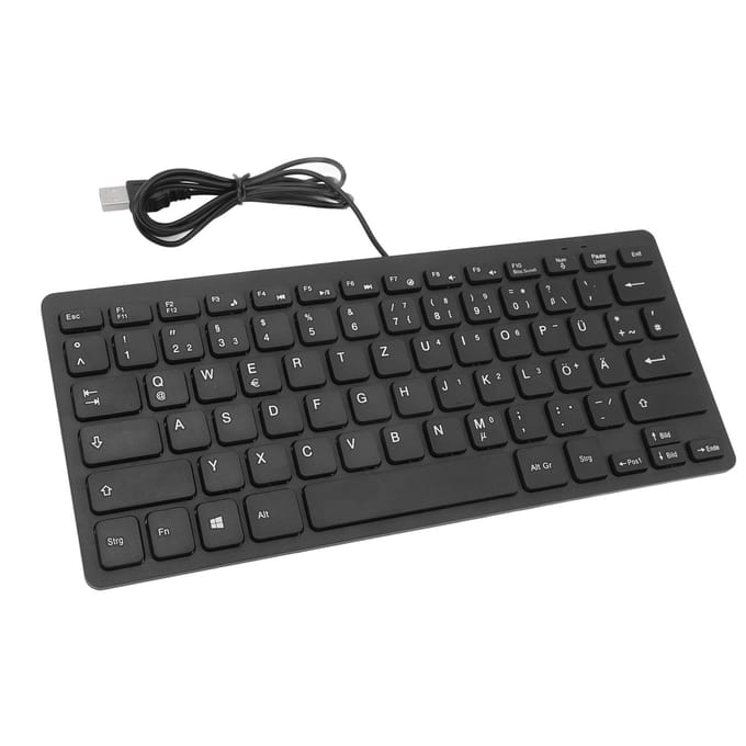 78 toetsen Taal Ultradun toetsenbord Plug and Play Spatwaterdicht USB bedraad compact toetsenbord voor German