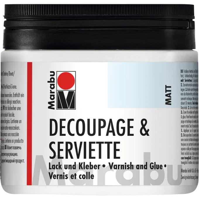 Marabou-Servetlak + lijm, mat, 500ml