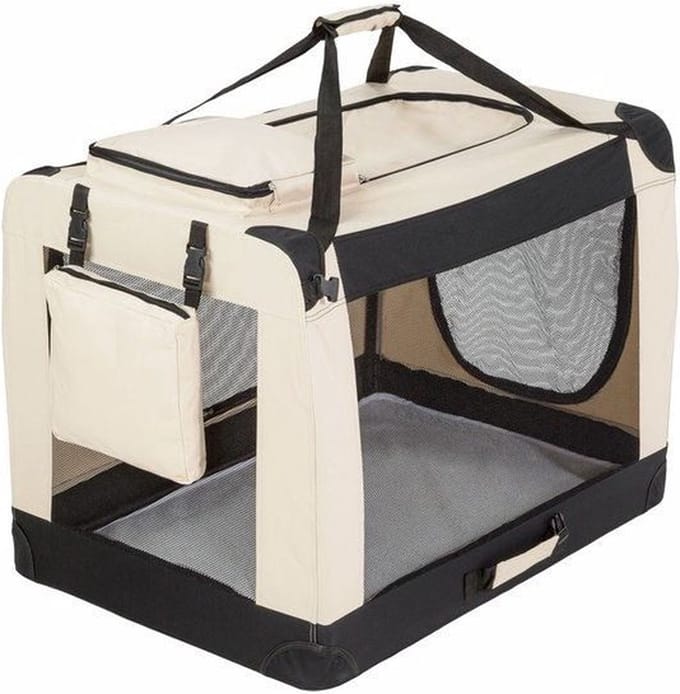 Topmast Nylon Bench - Softcrate - Stoffen Vouwbench - Beige - 90 x 64 x 64 cm