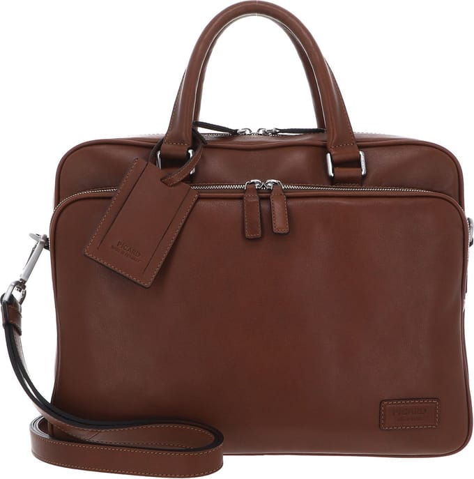 PICARD Business tas Schoudertas met laptopvak Authentic Business Bag Cognac Bruine