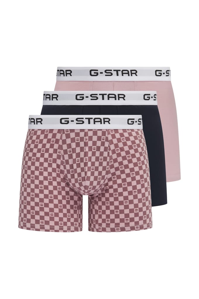 G-Star Underwear Ember 3 Pack Mixed Trunks Burnished/aop/navy Größe: M | Unterhosen Outlet | Herren | Blau