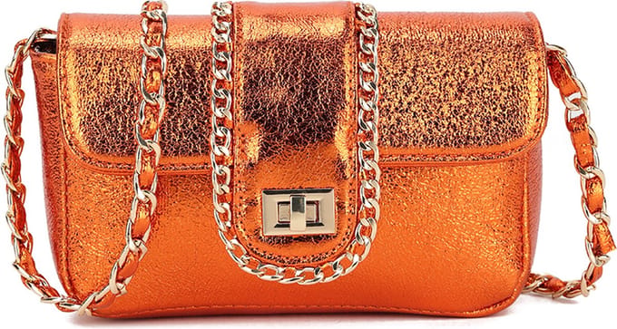Giuliano Metallic Schoudertas Denise - oranje