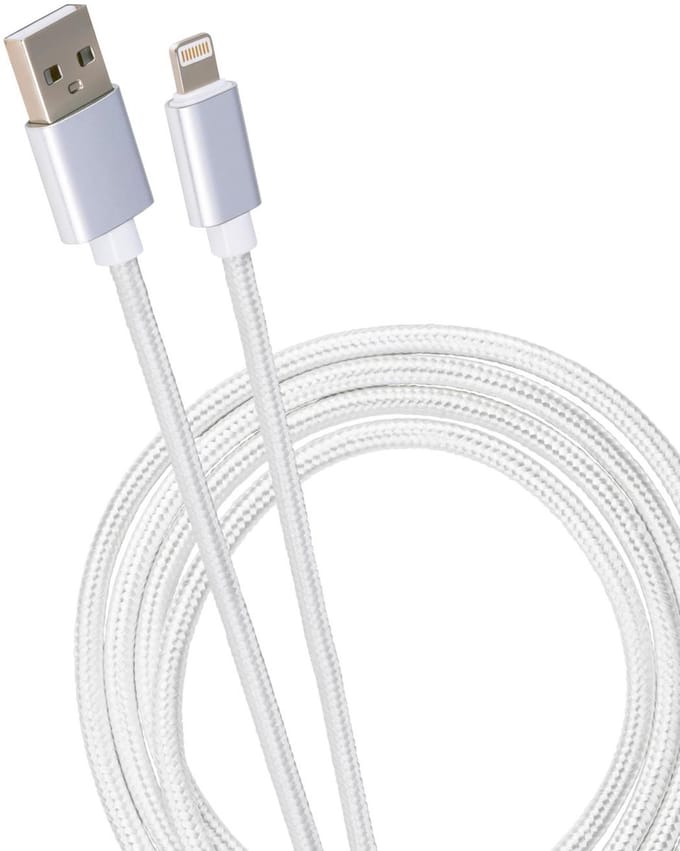 Grundig Cable Usb-a To Lightning 1m Wh Usb-aansluiting - Nylon