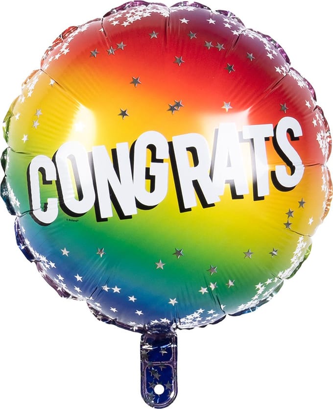 Boland - Folieballon 'Congrats' - Multi - Folieballon