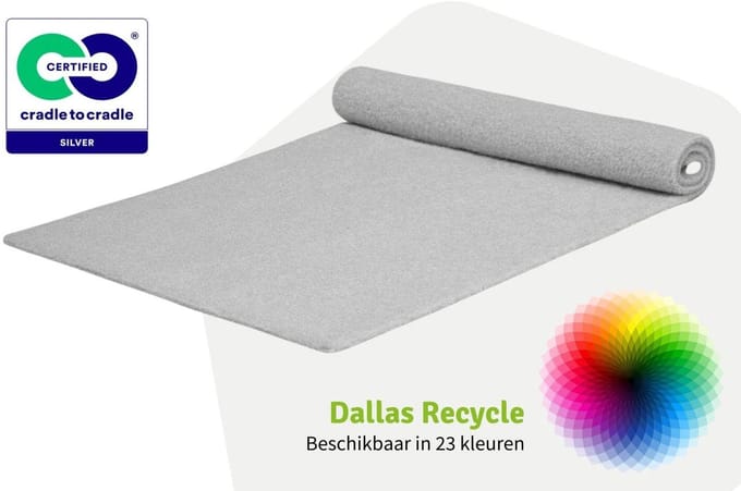 GJ Floors - Basic loper Dallas Recycle | Lichtgrijs - Breedte x Lengte: 2 meter / 3 meter