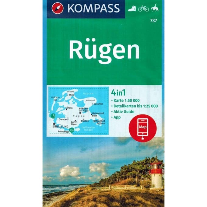 Rugia. Toeristische Kaart 737. Wyd. 2023. Kompas
