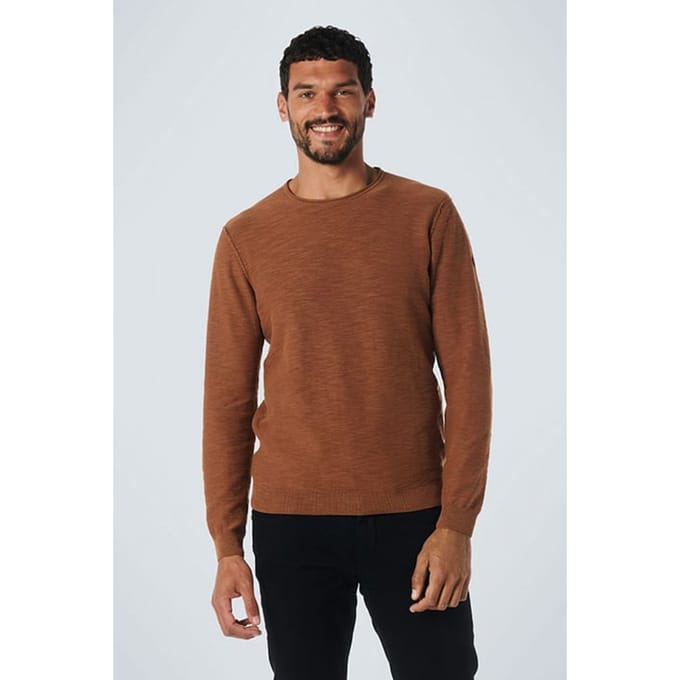 No Excess Pullover Crewneck Garment Dyed + Stone Washed Caramel Größe: XXL | Pullover Outlet | Herren | Braun
