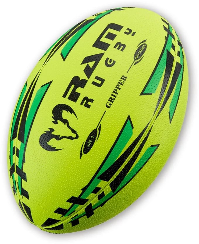 Gripper Pro 2.0 Training Rugbybal - NEON - 3D-Grip - New in-flight Valve Technology - Maat 5 - Fluor Geel