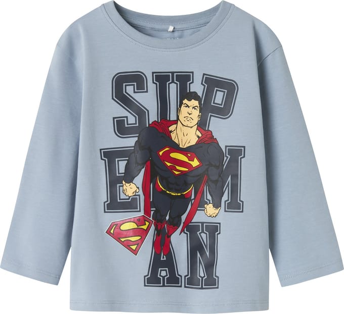 NAME IT - NMMJUNES SUPERMAN NREG LS TOP WAB - Jongens - Blouses
