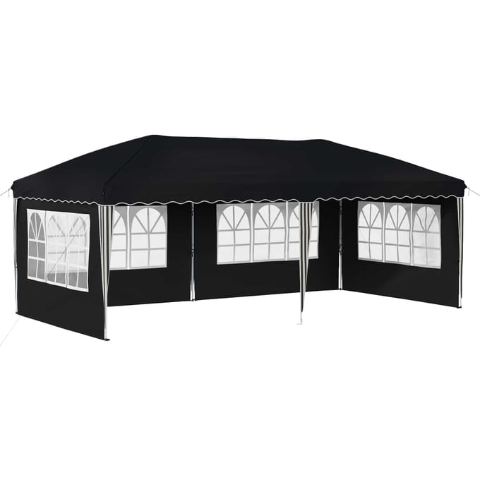 vidaXL - Pop-up - Feesttent - 574 - x - 289 - x - 245 - cm - Antraciet