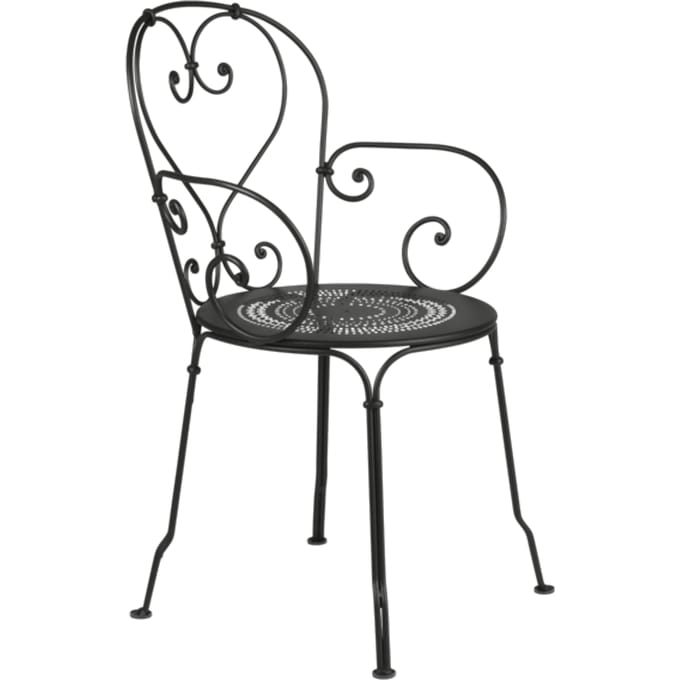 Fermob - 1900 Fauteuil - 42 drop mat - zwart