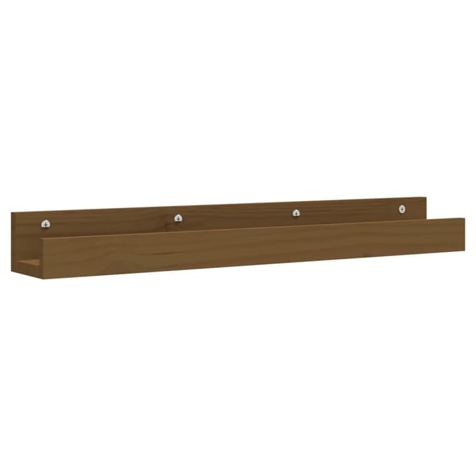 vidaXL - Wandschappen - 2 - st - 80x12x9 - cm - massief - grenenhout - honingbruin