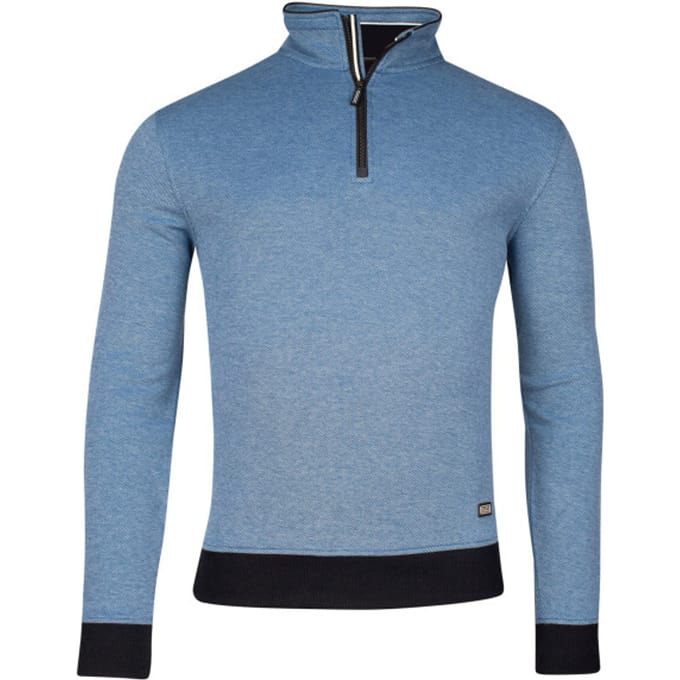 Baileys - Sweater met kraag - Mannen - 3XL - Blauw - Katoen - 513198