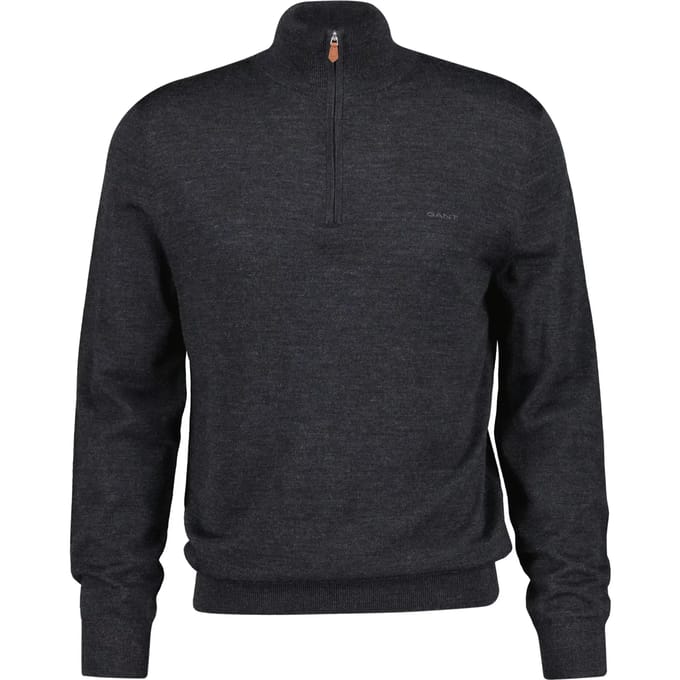 Extra-fijne merinowollen pull 1/2 rits Gant
