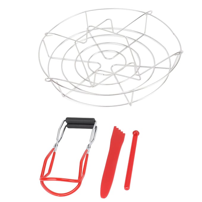 Inmaakbenodigdheden Starterkit Roestvrij Staal Magnetische Dekselheffer Bubbelprikker Inmaakpotheffer white