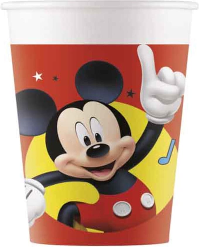 Procos Feestbekers Playful Mickey 200 Ml Karton Rood 8 Stuks