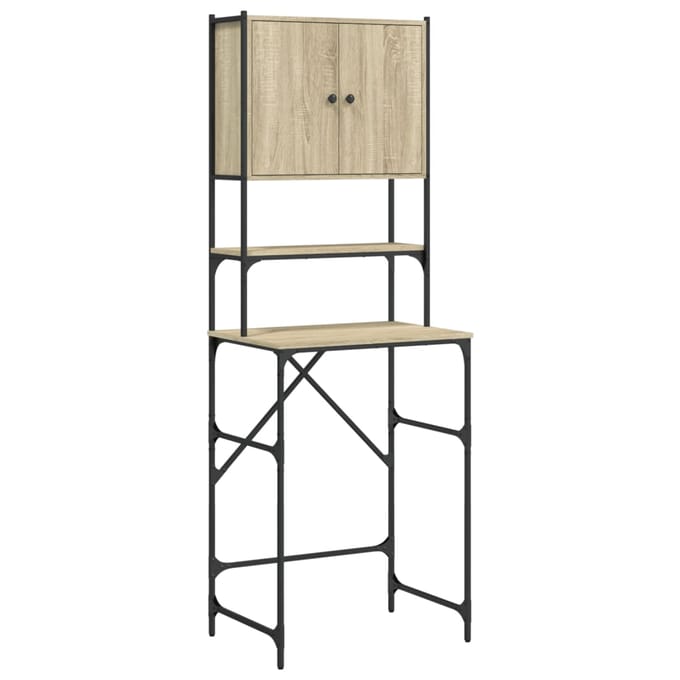 vidaXL - Wasmachinekast - 68x48,5x194 - cm - sonoma - eikenkleurig