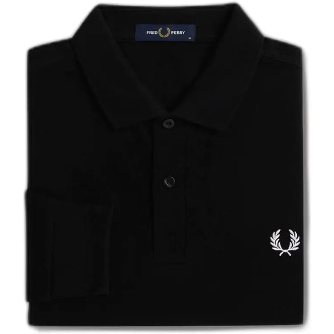 Fred Perry LS Plain Polo Heren - Maat S