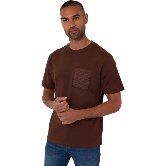 Threadbare Havana T-shirt voor heren (Kastanje)