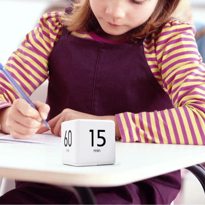 Kubus Timer Keukentimer Vooraf ingestelde Timer voor 15/20/30/60 Minuten wit