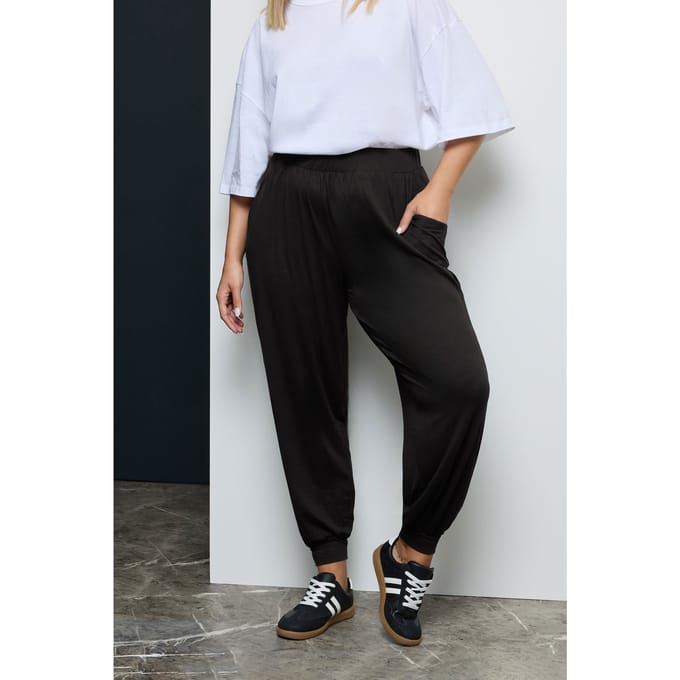Yours Harem Joggingbroek Met Zakken In Zwart Size 46