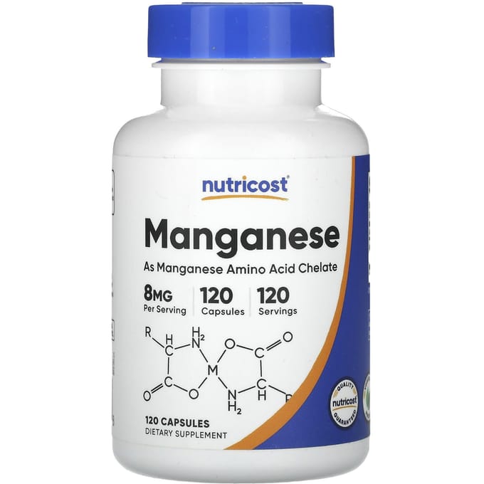 Manganèse, 8 mg, 120 gélules