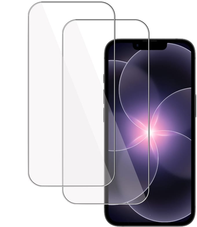2x TechNow Screenprotector geschikt voor iPhone 17e Screenprotector - Gehard Glas - Rounded - Proteqt+