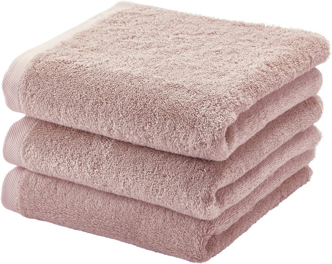 Aquanova handdoek London - 55x100 cm - Set van 3 - Dusty Pink
