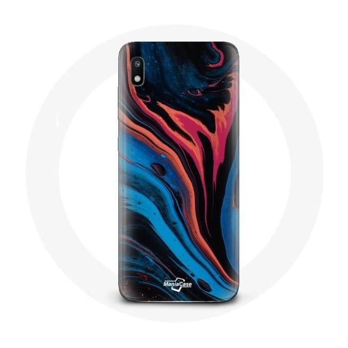 Hoesje voor Samsung Galaxy A10 Abstracte textuur blauw zwart rood