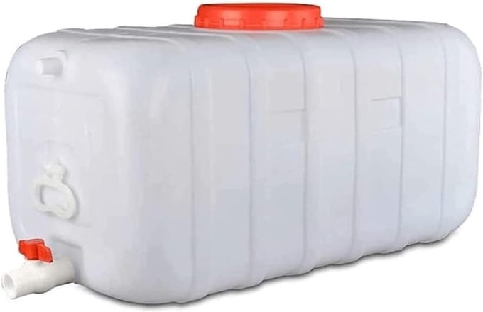Watertank - Opslagcontainer - Water Opslaan - Voedselkwaliteit Plastic - 110 Liter - Grijs