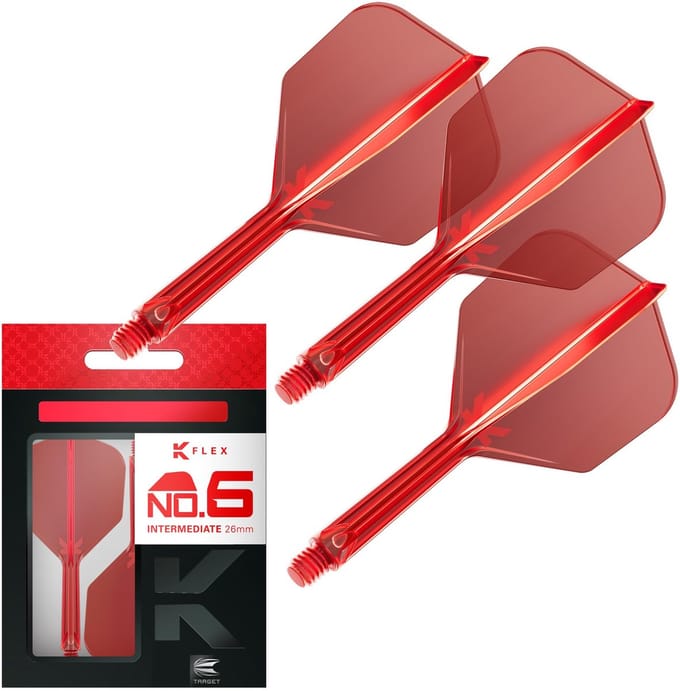 Target K-Flex Red NO6 - Dart Flights - Intermediate