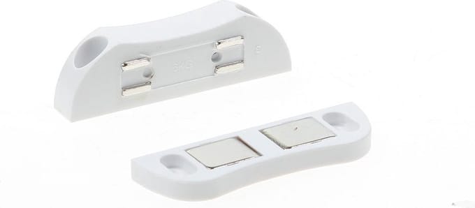 DX - Magneetsnapper - opschroevend - 6 kg - verende onderplaat - slagvaste kunststof - wit
