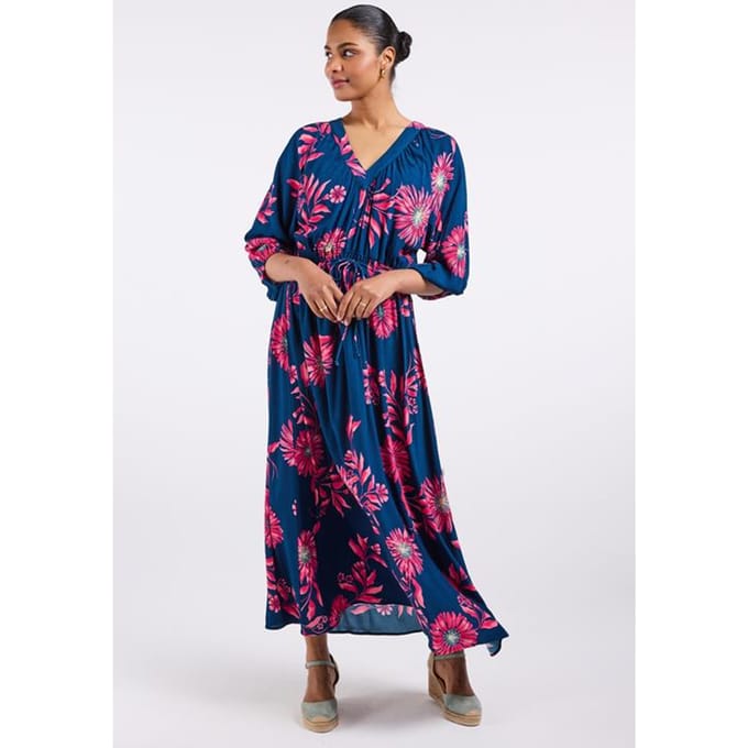 DIDI Dames Dress Soulmate Blue Mangrove print maat 34